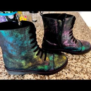 Spellbound Soles Mardi Gras Combat Boots